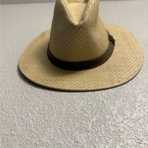 Disney Straw Fedora Hat with Brown Band